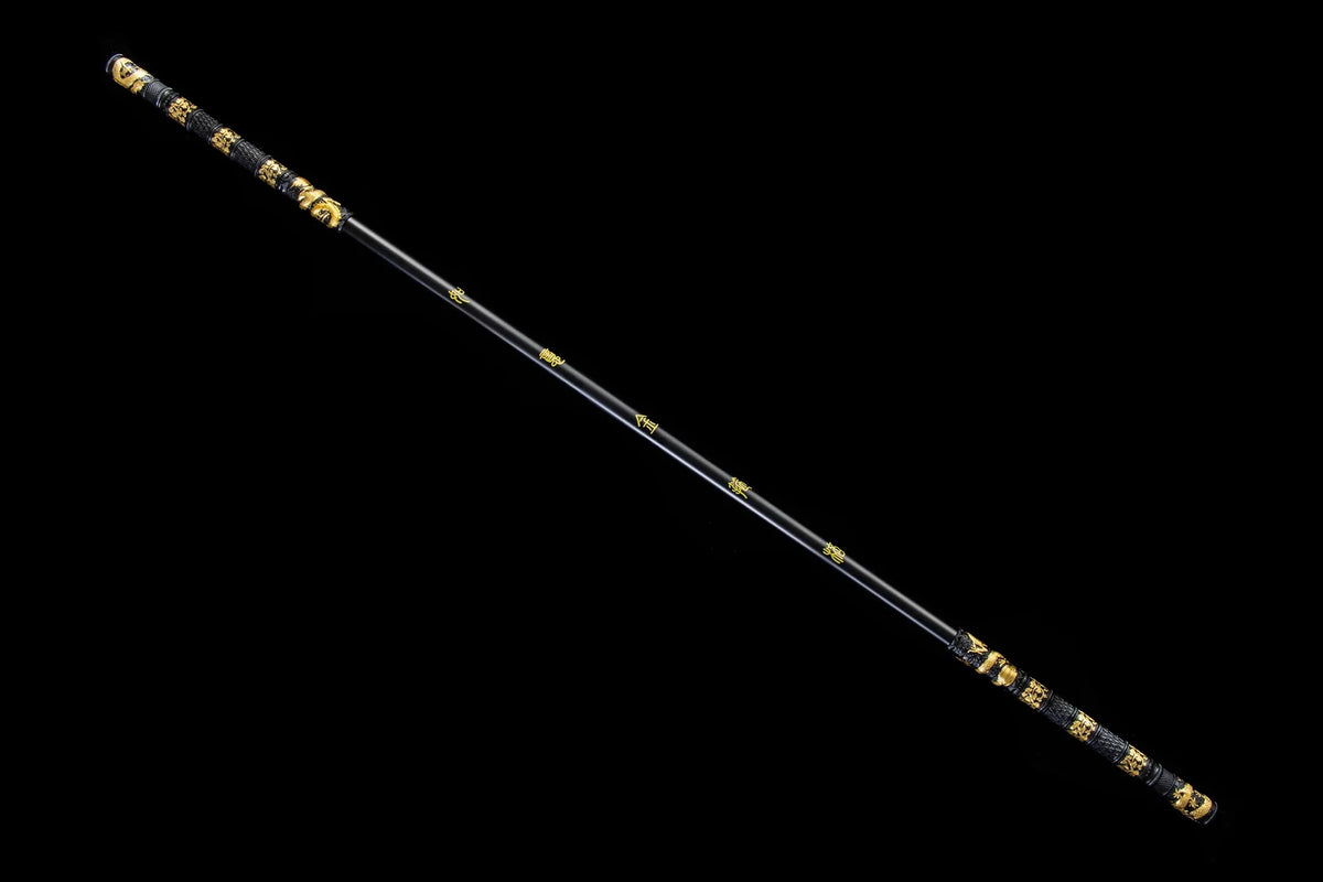 Black Myth Wukong Ruyi Jingu Bang Weapon 184cm Black & Gold Staff Replica