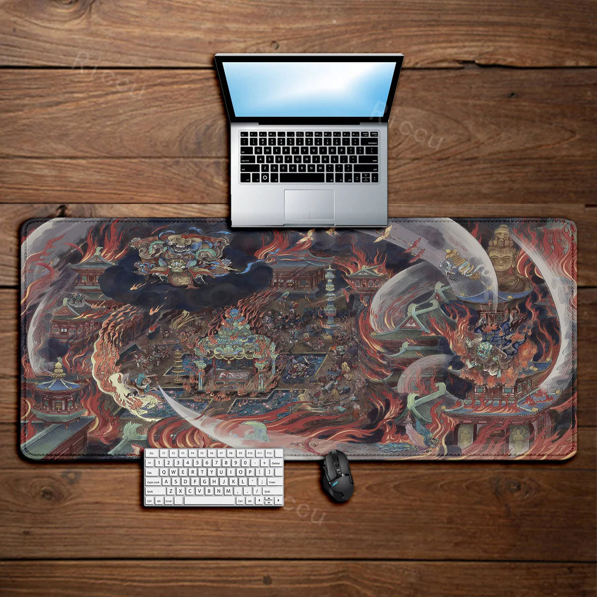 Black Myth Wukong Flaming Celestial Palace XXL Gaming Mouse Pad Desk Mat