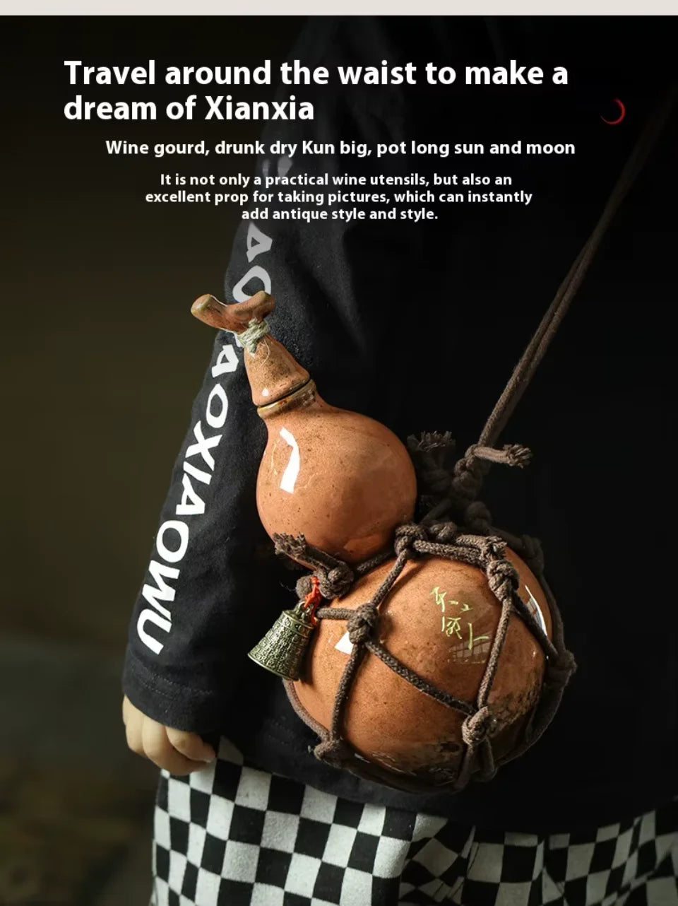 Black Myth Wukong Red Gourd Ceramic Water Bottle 700ml