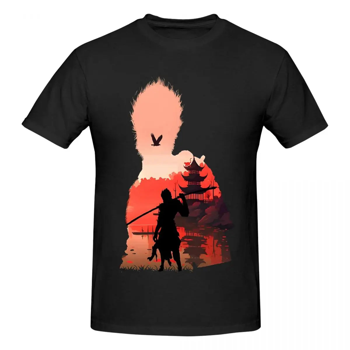 Camiseta Black Myth: Wukong Silhouette Adventure - Azul claro