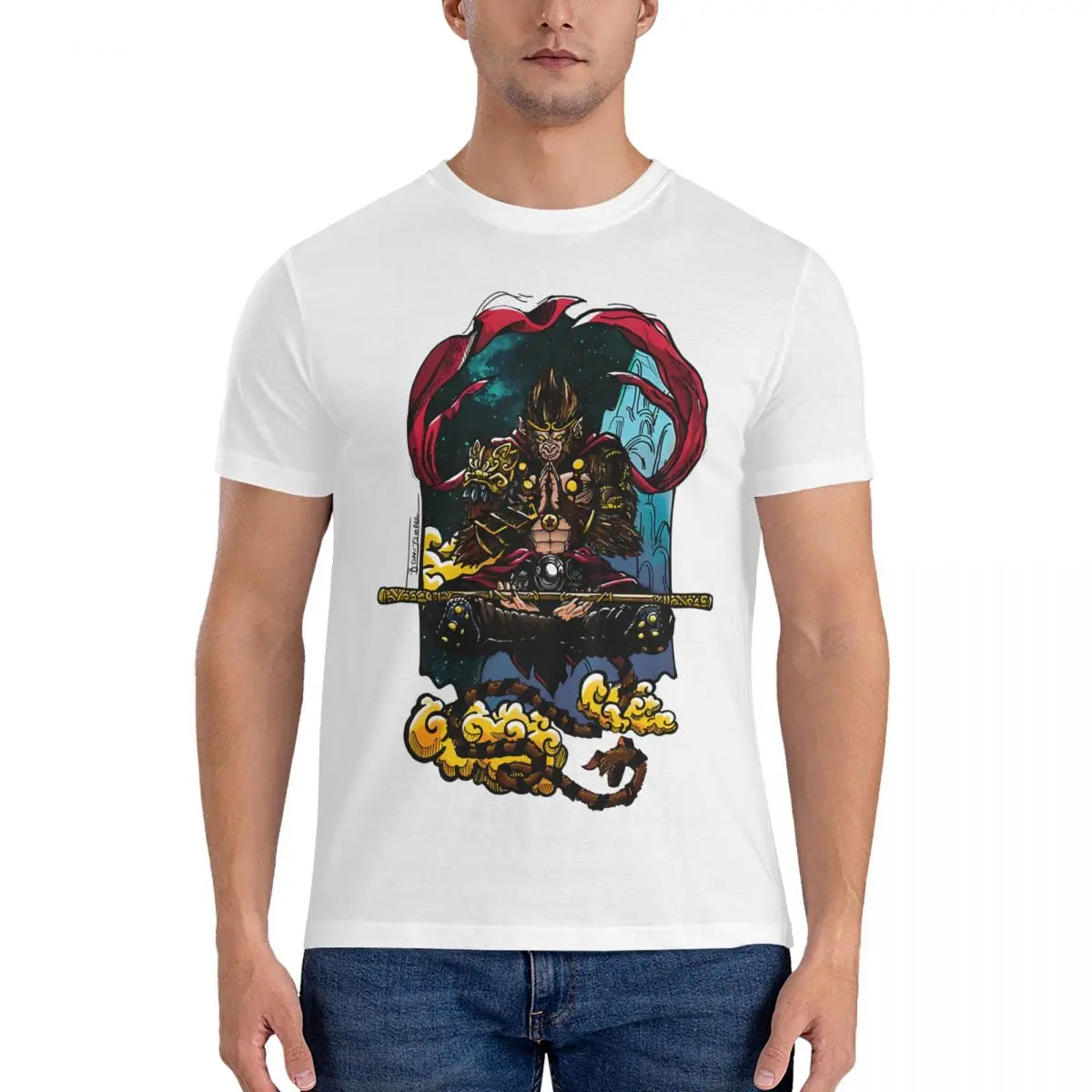 Black Myth: Wukong White T-Shirt – Power of the Monkey King