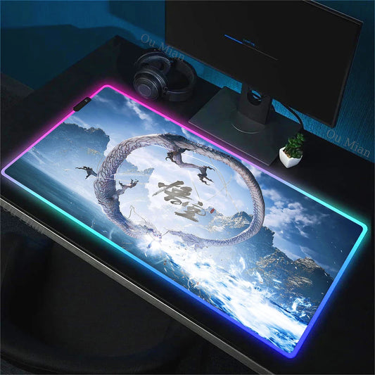 Black Myth: Wukong Dragon Ring RGB Gaming Mouse Pad (E-Sports Extended Desk Mat)
