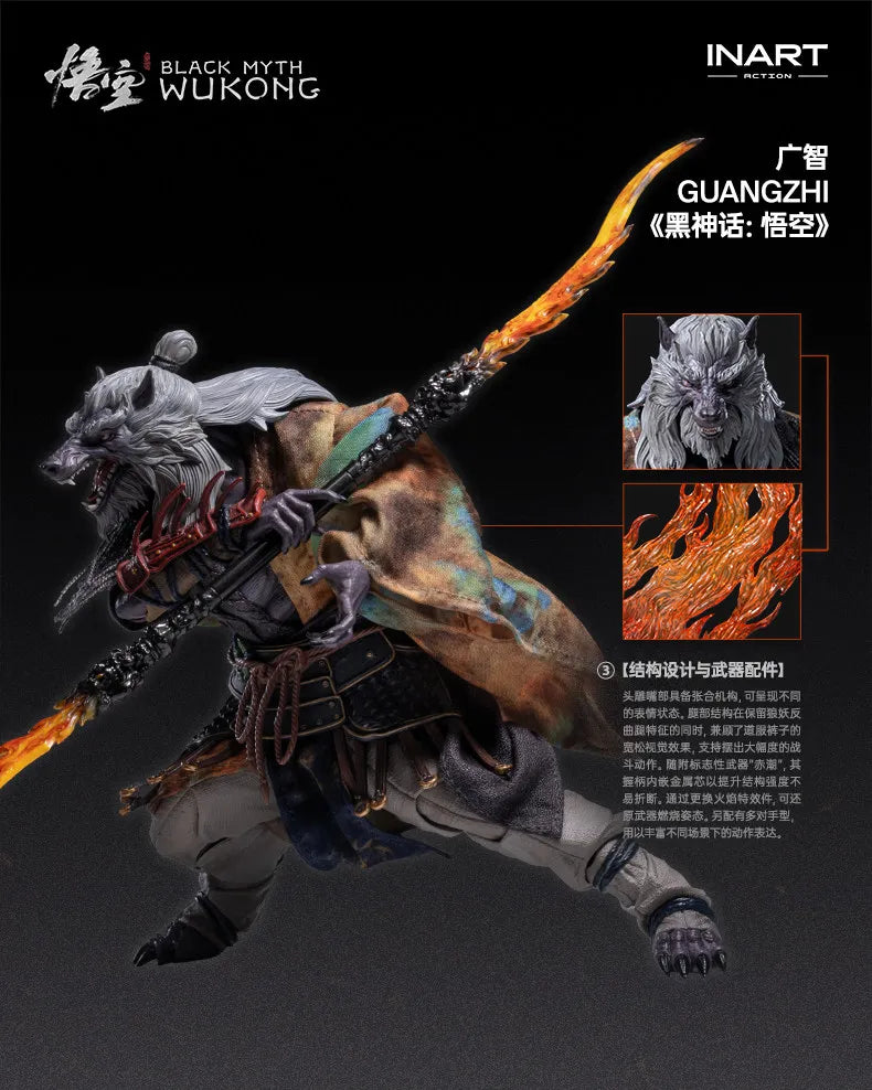 Black Myth Wukong Guangzhi INART Action 1/12 Mobile Puppet Model Toy