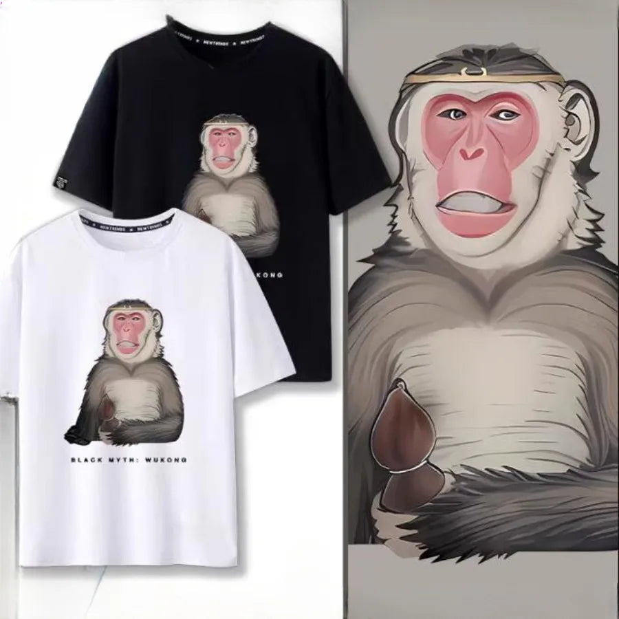 Camiseta de dibujos animados de Sun Wukong en blanco - Mito negro: Wukong