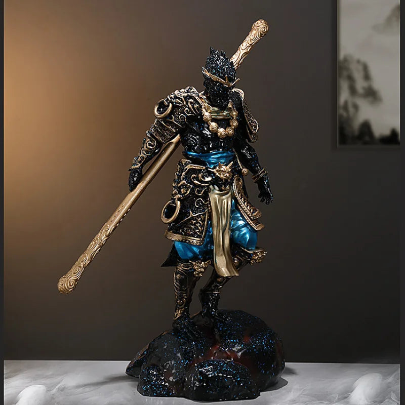 Black Myth Wukong Monkey King Black & Blue Armor 26cm Statue