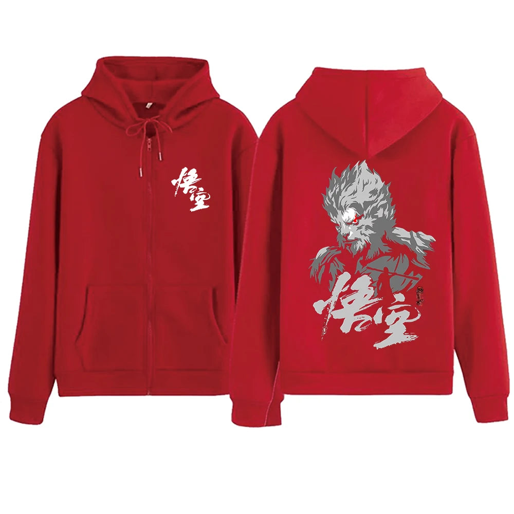 Black Myth : Wukong Hoodie - Gray Edition : The Monkey King Design