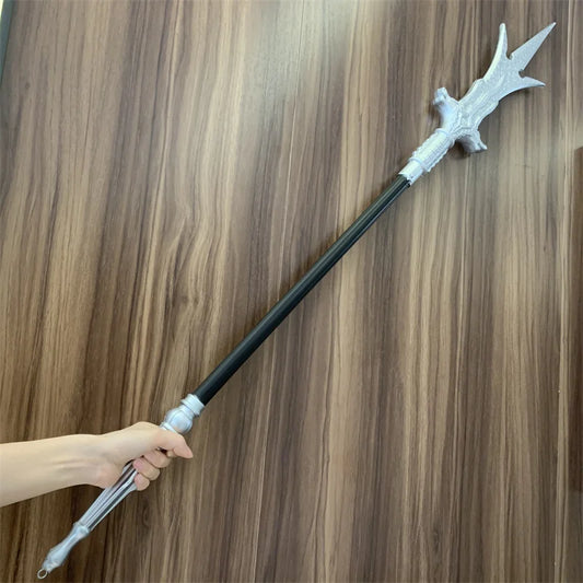 Tri-Point Double-Edged Spear Weapon – 110cm Legendary Polearm Replica