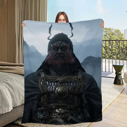 Black Myth Zhong Kui Blanket – Demon Slayer Portrait
