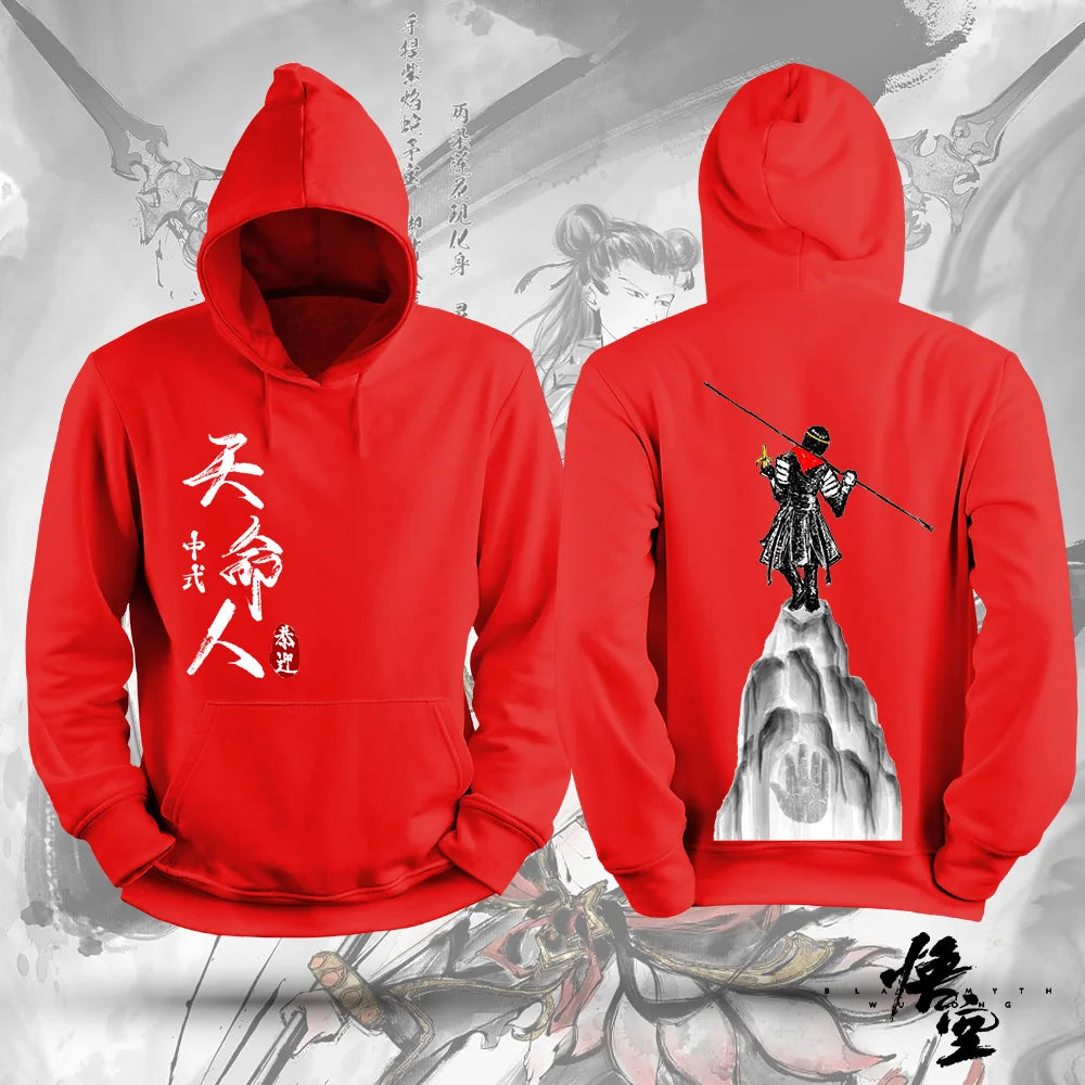 Black Myth Wukong Hoodie Red Sun Wukong Warrior