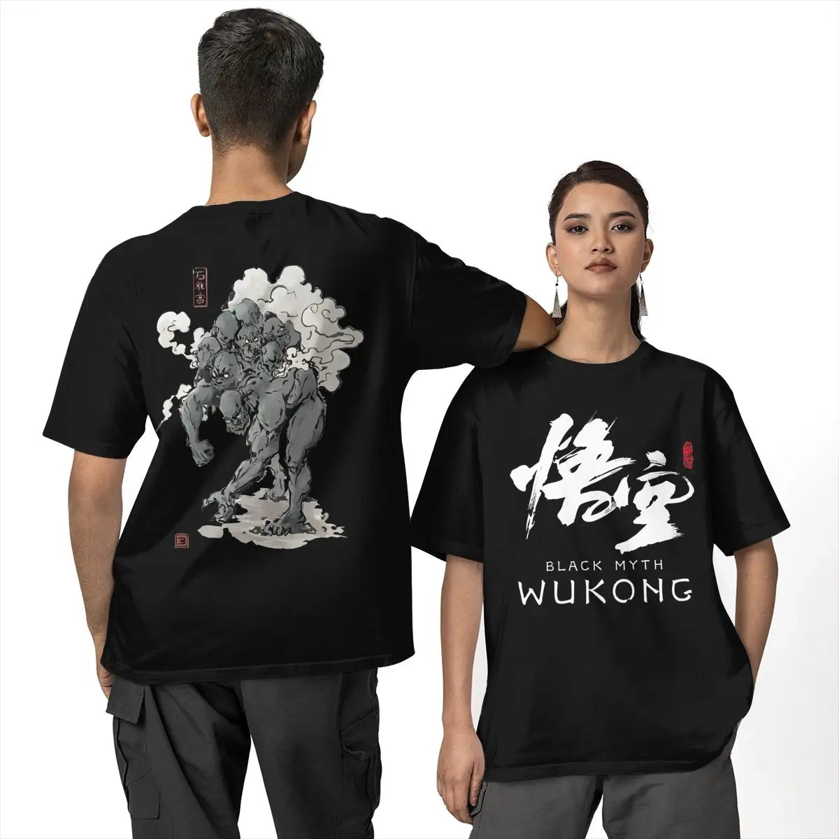 Black Myth Wukong Shigandang T-Shirt Black