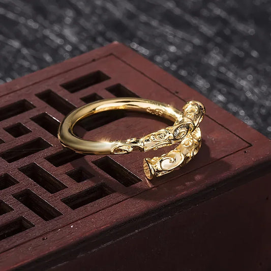 Black Myth Wukong Adjustable Gold Ring