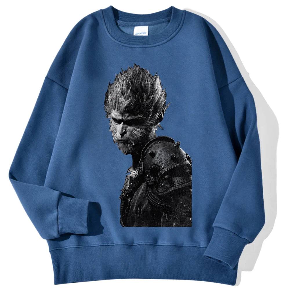 Wukong Warrior Battle Blue Sweatshirt - Black Myth: Wukong