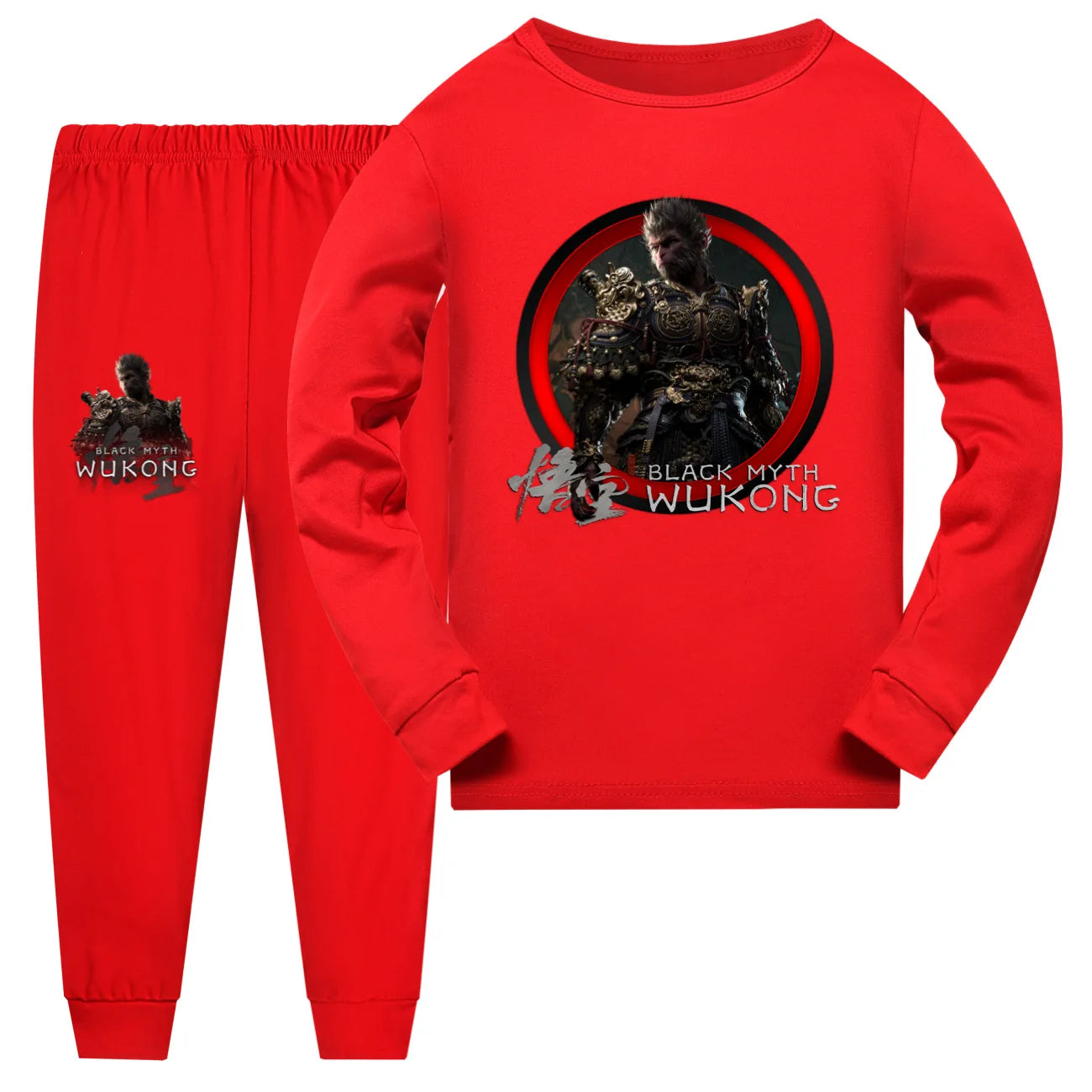 Featuring Sun Wukong - Black Myth: Wukong Red Children’s Hoodie and Jogger Set