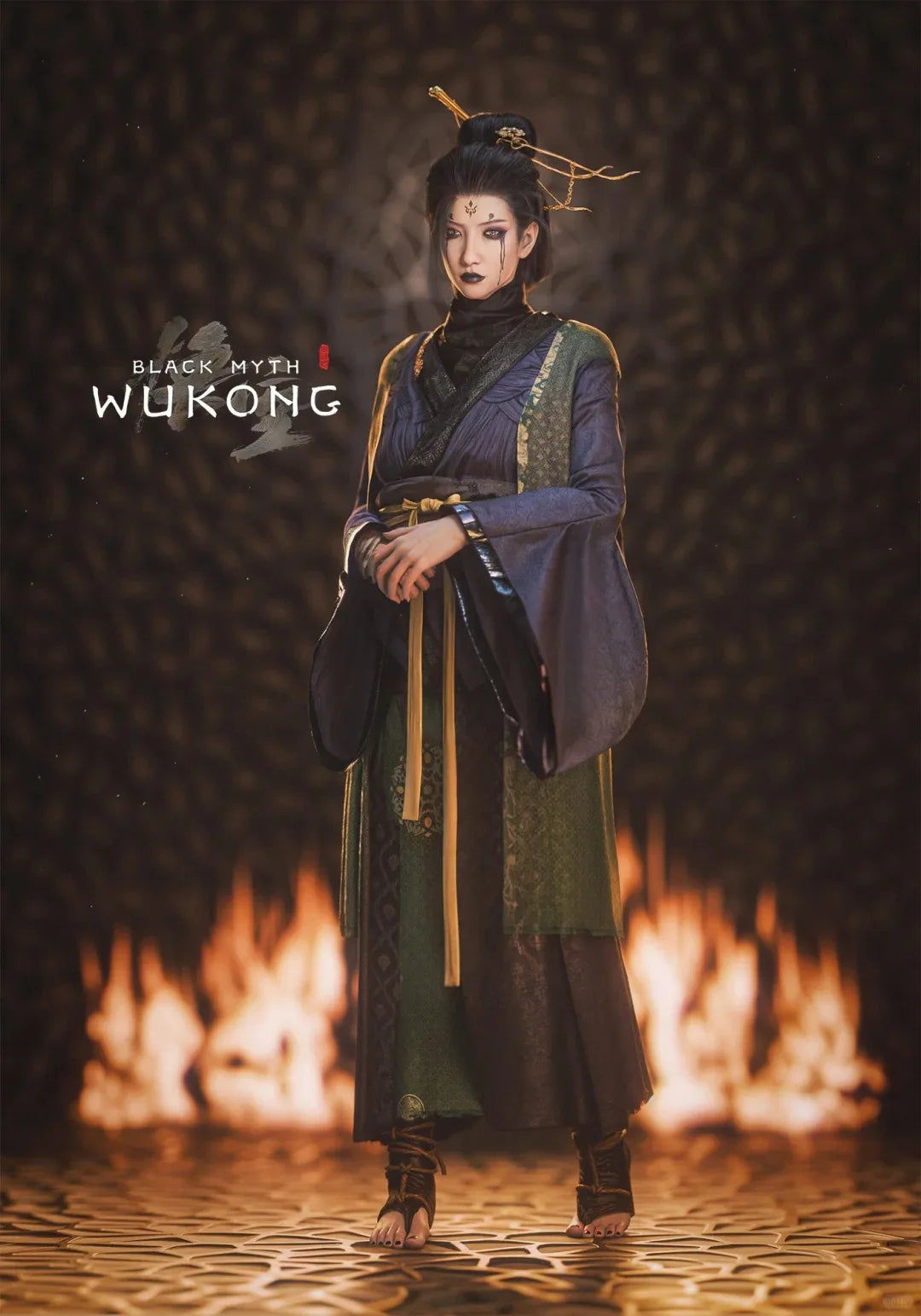 Black Myth Wukong Fourth Sister Spider Demon Halloween Game Cosplay Costume Full Set Ancient Character Roleplay Party Suit