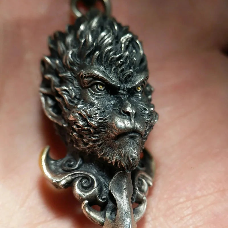 Sun Wukong Head Pendant Necklace - Black Myth : Wukong