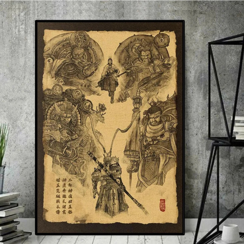 Black Myth Wukong Vintage Parchment Poster Limited Edition