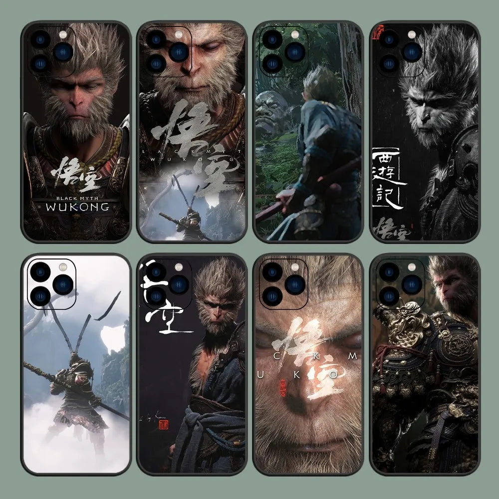 Funda para iPhone con diseño de doble aventura: Mito negro: Wukong