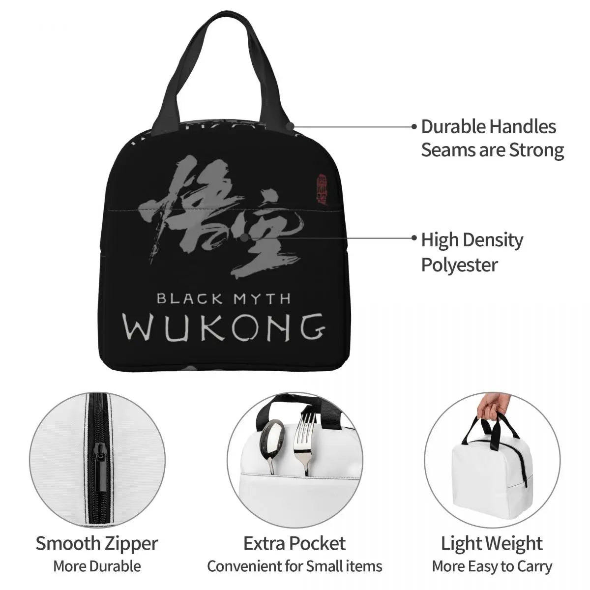 Insulated Lunch Bags - Black Myth : Wukong