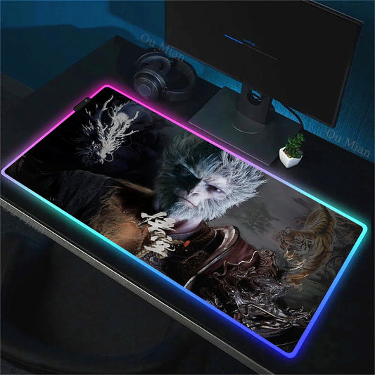 Black Myth: Wukong RGB Gaming Mouse Pad – Mythic Spirit Edition E-Sports Desk Mat