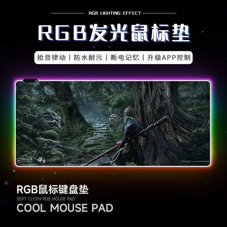 Mystical Woods: Black Myth : Wukong RGB Mouse Pad