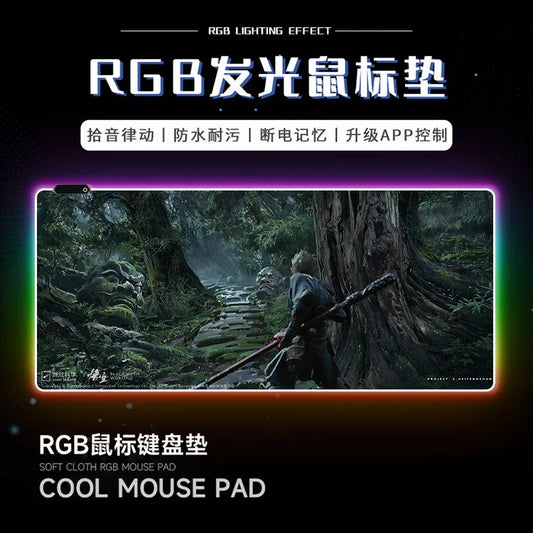 Mystical Woods : Black Myth : Tapis de souris Wukong RGB