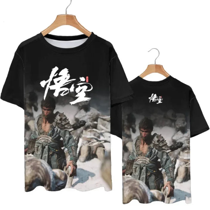 Black Myth: Wukong Black T-shirt – Wukong vs the Foes