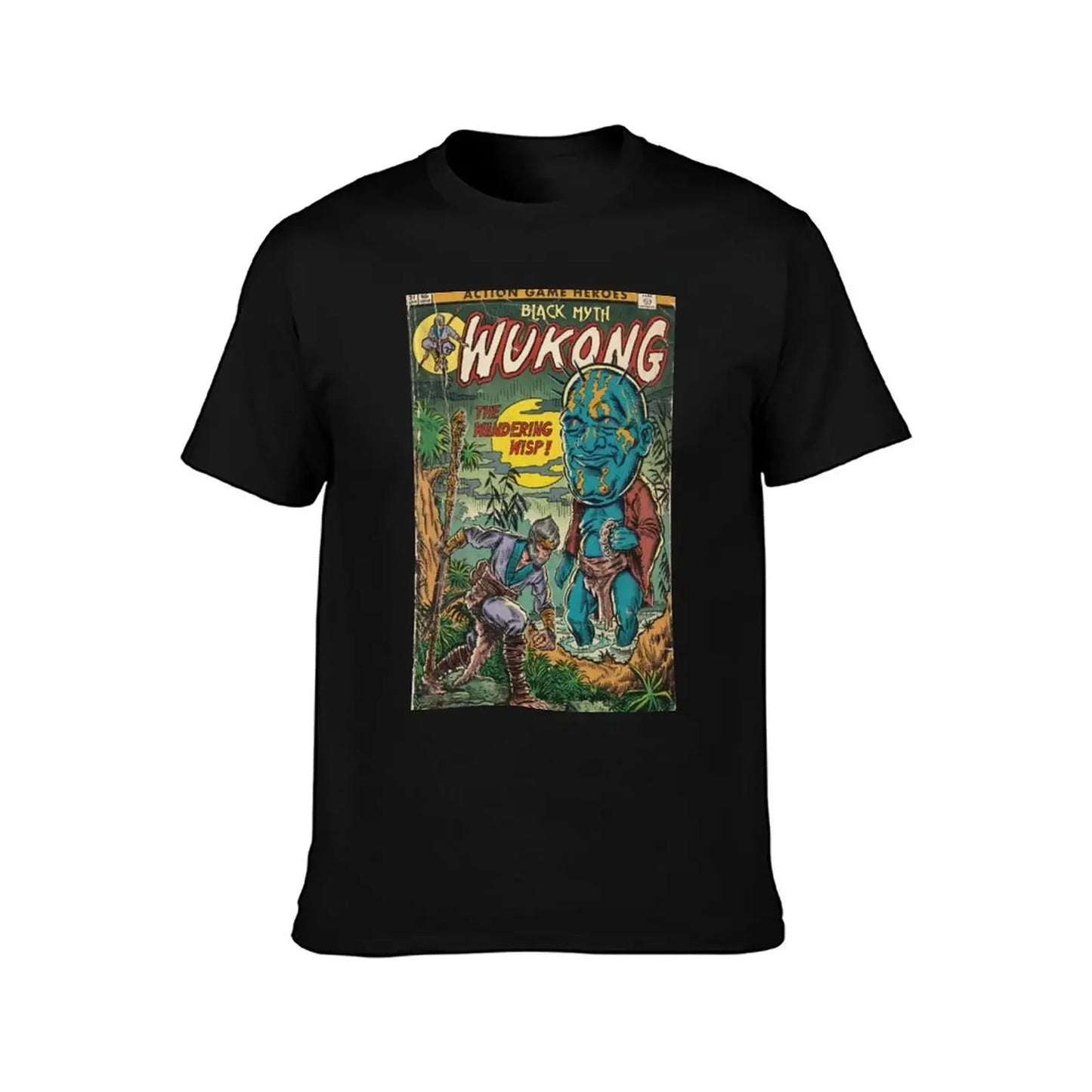 Black Myth Wukong Comics T-Shirt Black