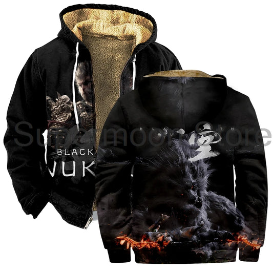 Enter the Legendary Universe - Black Myth: Wukong Fur Hoodie