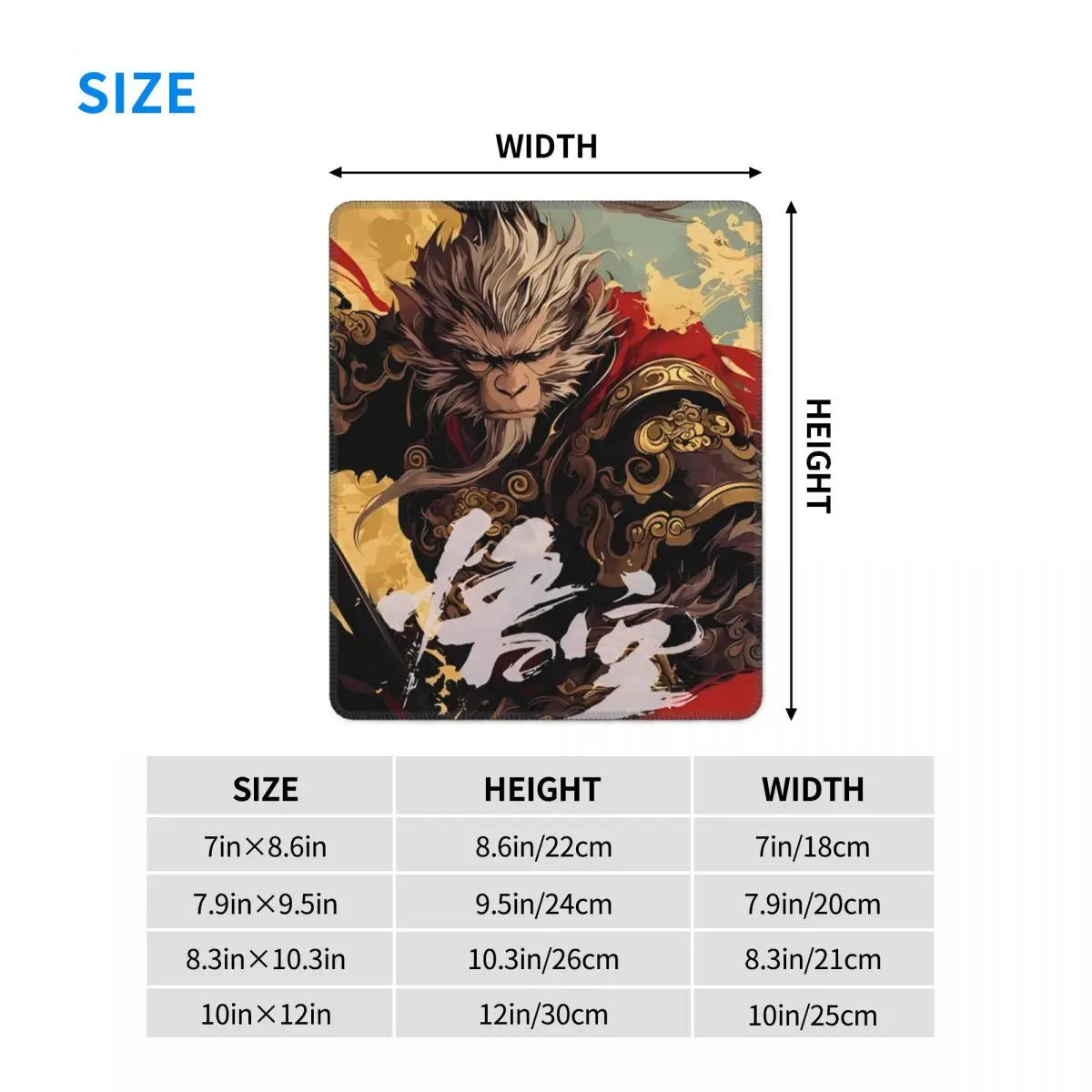 Artistic Sun Wukong Mouse Pad - Black Myth: Wukong