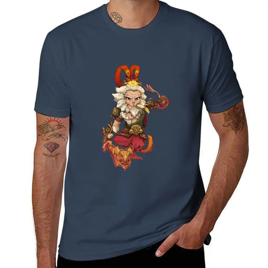 Black Myth Wukong Sun Wukong Fan Art Navy Blue T-Shirt