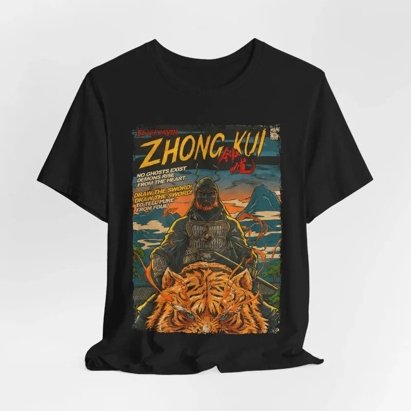 Black Myth: Zhong Kui Tiger Guardian Black T-Shirt