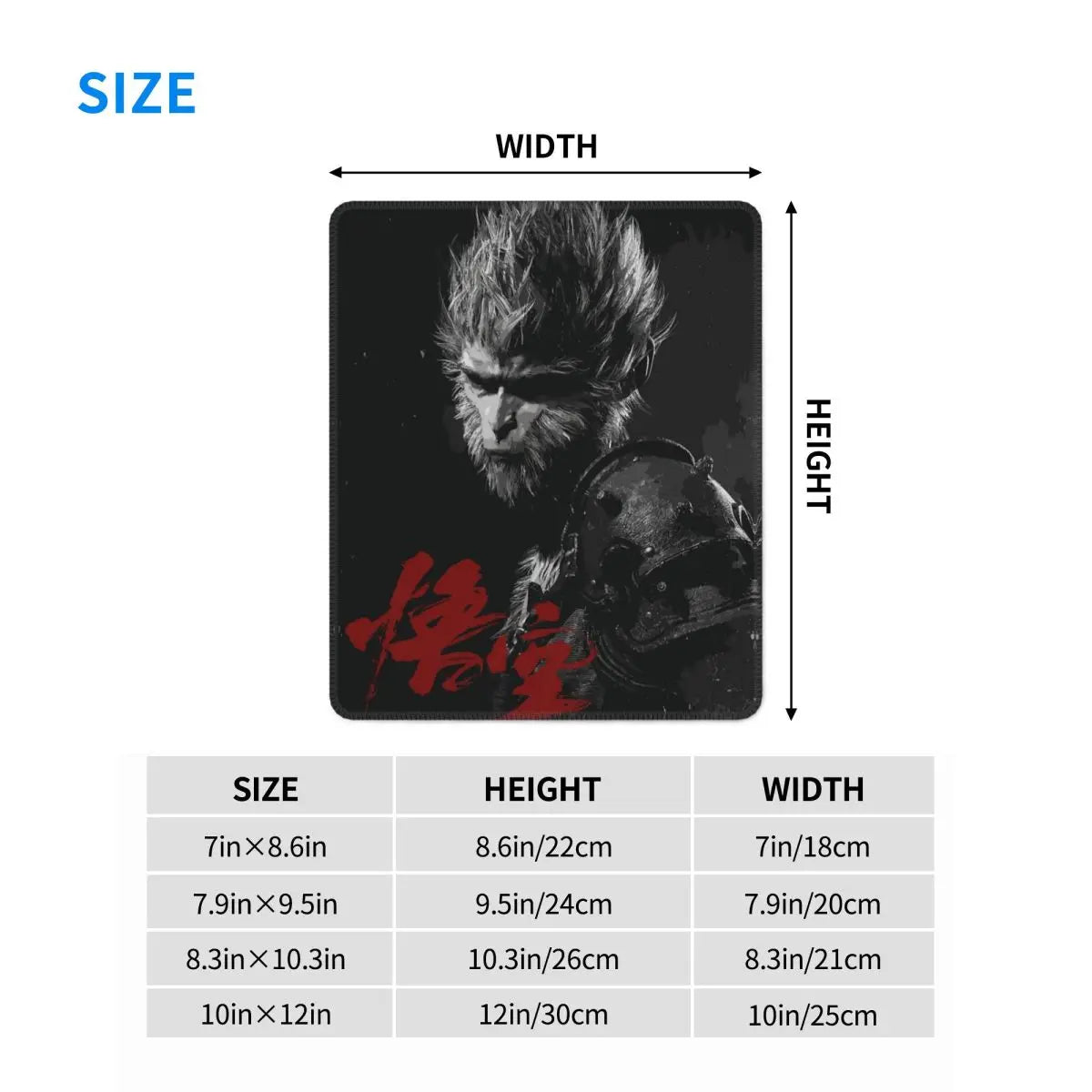 Black Myth : Wukong Dark Warrior Mouse Pad