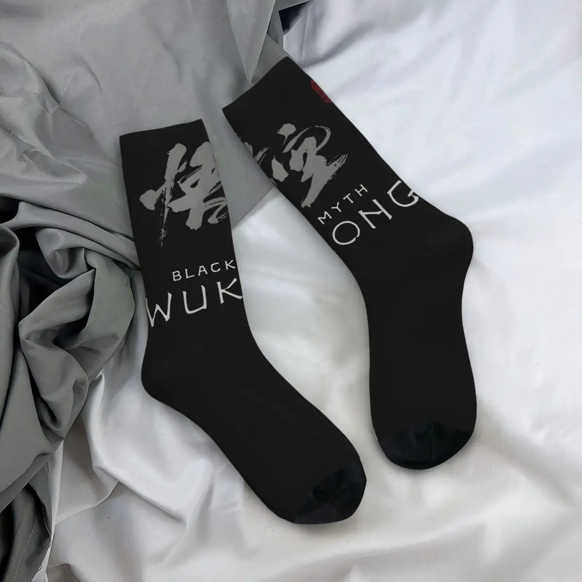 Black Blue Calligraphy Socks - Black Myth : Wukong