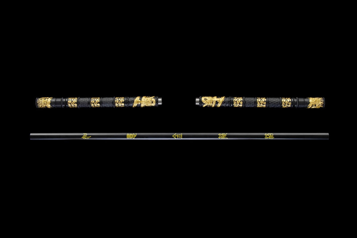 Black Myth Wukong Ruyi Jingu Bang Weapon 184cm Black & Gold Staff Replica