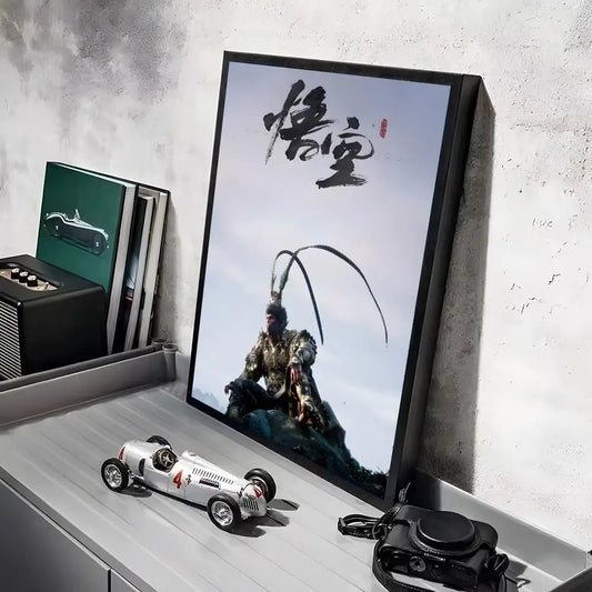 Black Myth Wukong Summit Calm Calligraphy Poster