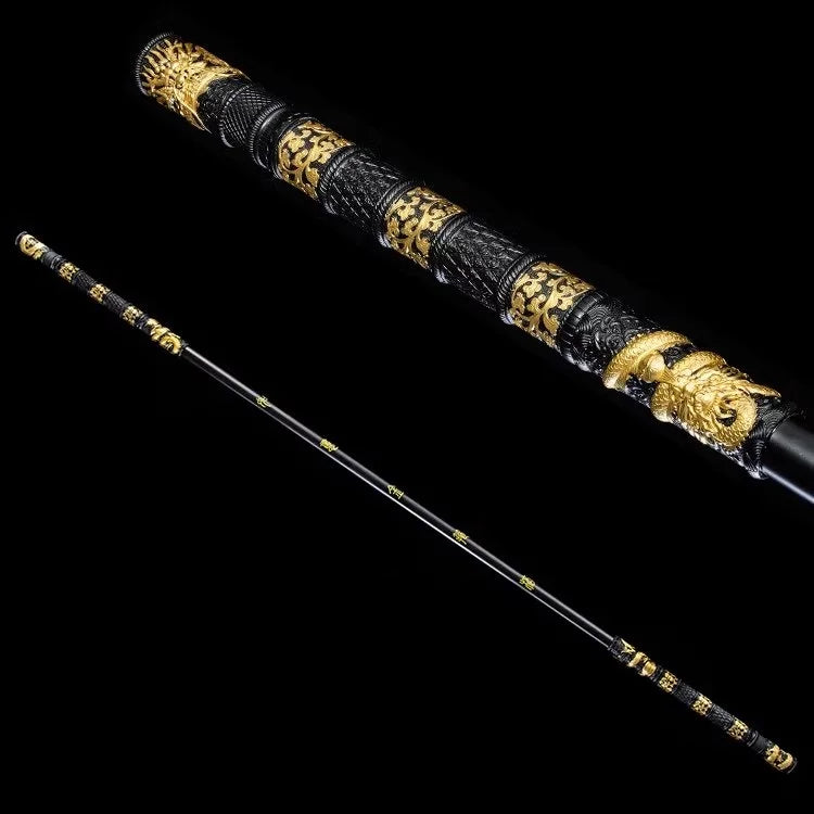 Black Myth Wukong Ruyi Jingu Bang Weapon 184cm Black & Gold Staff Replica