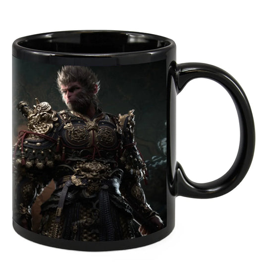 Black Myth: Wukong Ceramic Mug – Heroic Warrior Edition (Black)