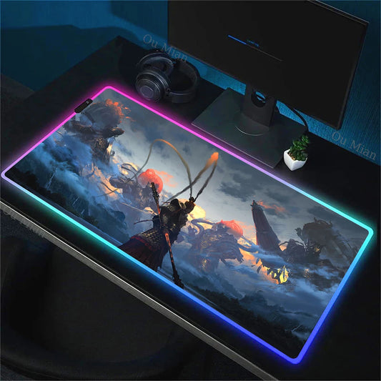 Black Myth: Wukong RGB Gaming Mouse Pad – Colossal Battle Edition E-Sports Desk Mat