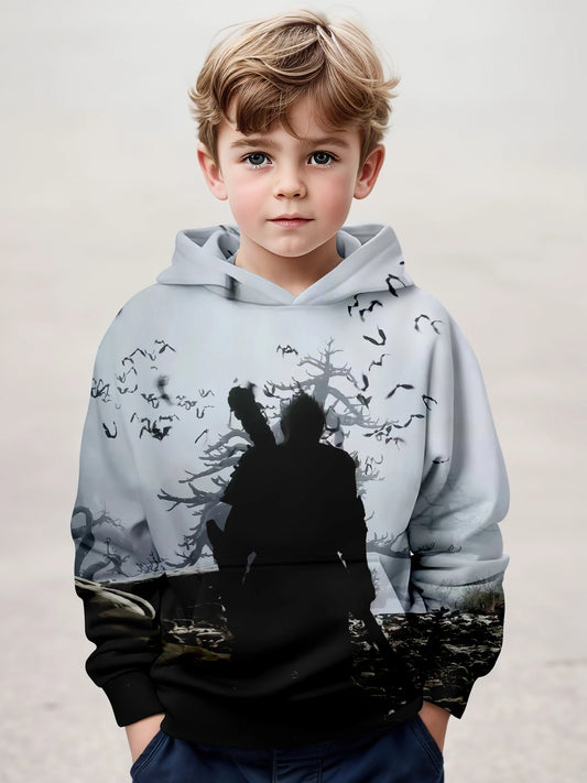 Kids' Black Myth Wukong Hoodie - Shadowed Hero