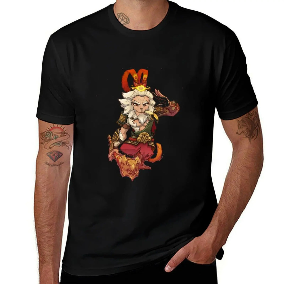 Black Myth Wukong Sun Wukong Fan Art Black T-Shirt