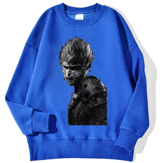 Wukong Warrior Battle Blue Sweatshirt - Black Myth: Wukong