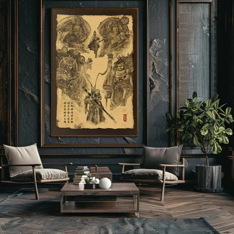 Black Myth Wukong Vintage Parchment Poster Limited Edition