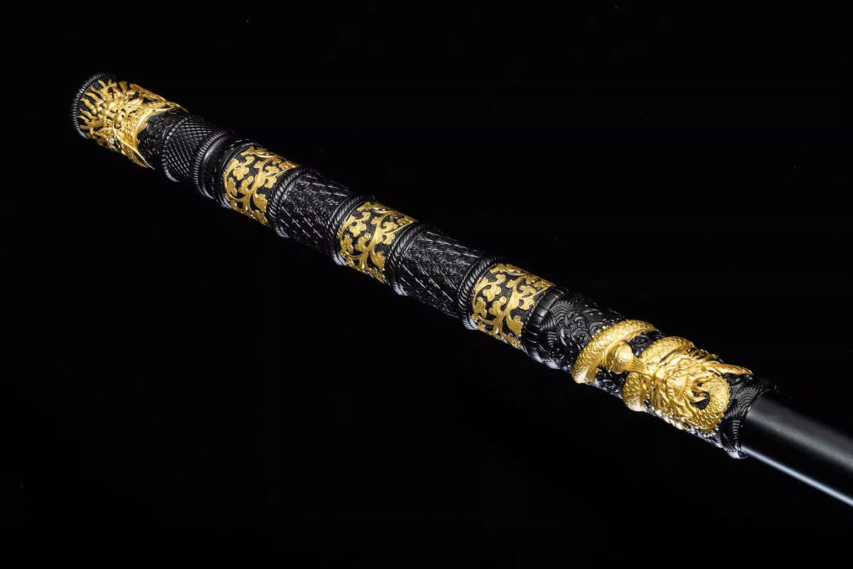 Black Myth Wukong Ruyi Jingu Bang Weapon 184cm Black & Gold Staff Replica