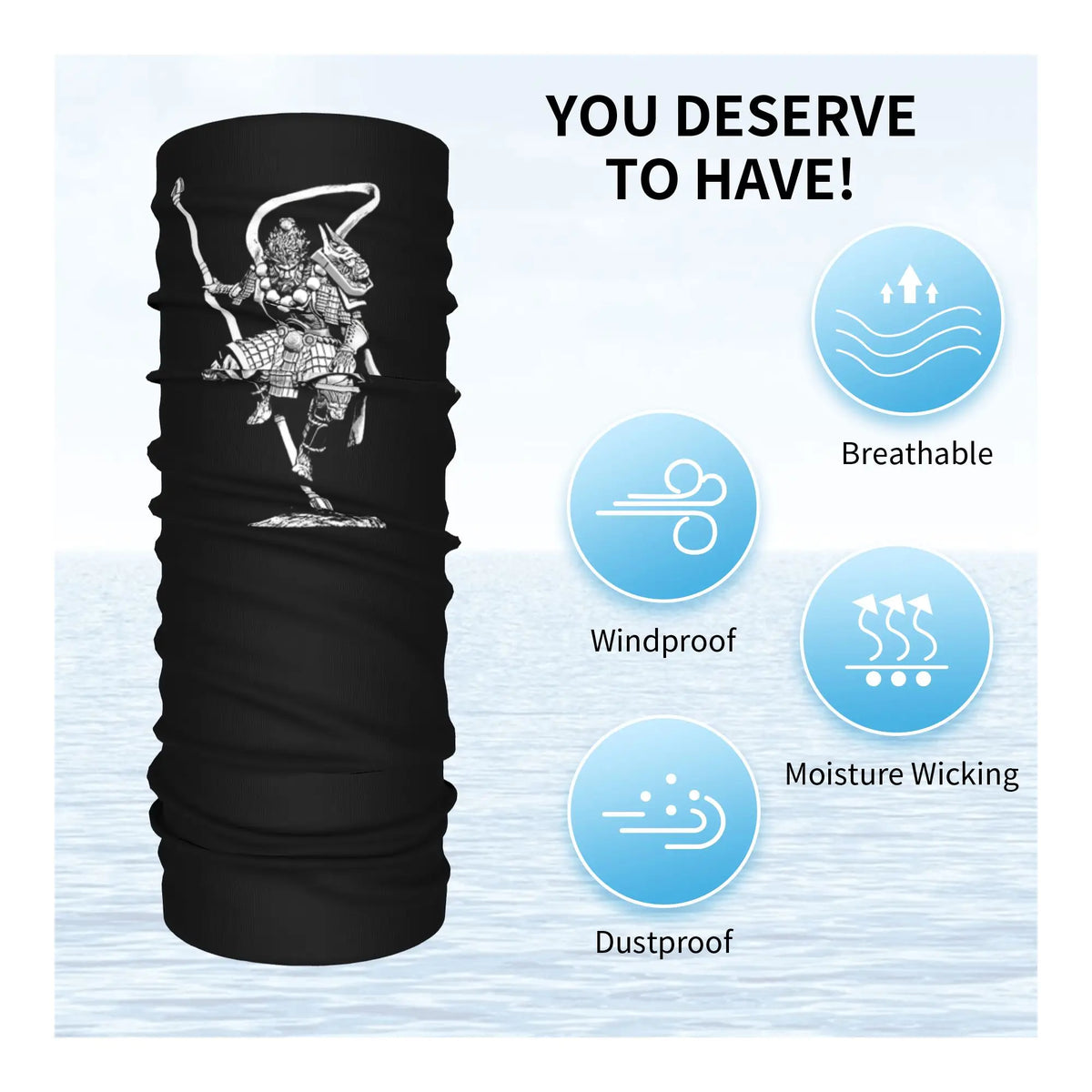 Black Myth Wukong Sun Wukong White Neck Gaiter Monkey King Face Covering