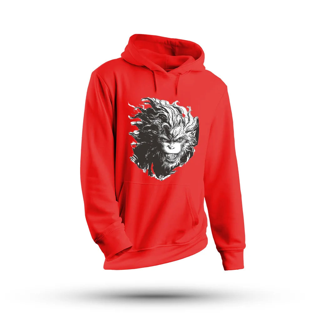 Fierce Wukong Red Hoodie - Black Myth: Wukong