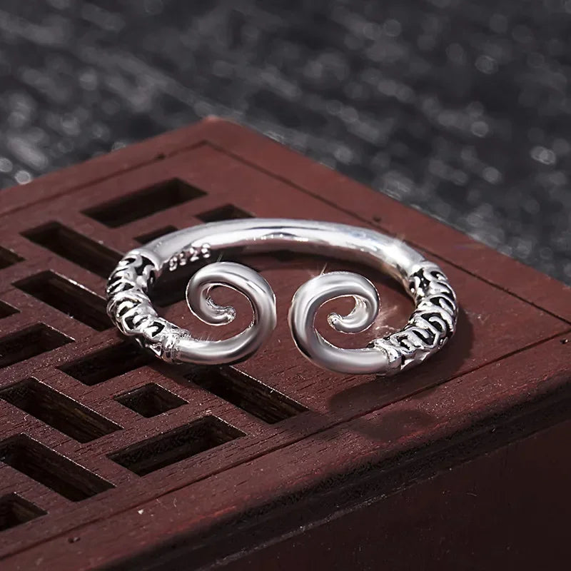 Black Myth Wukong Sun Wukong Crown Adjustable Silver Ring