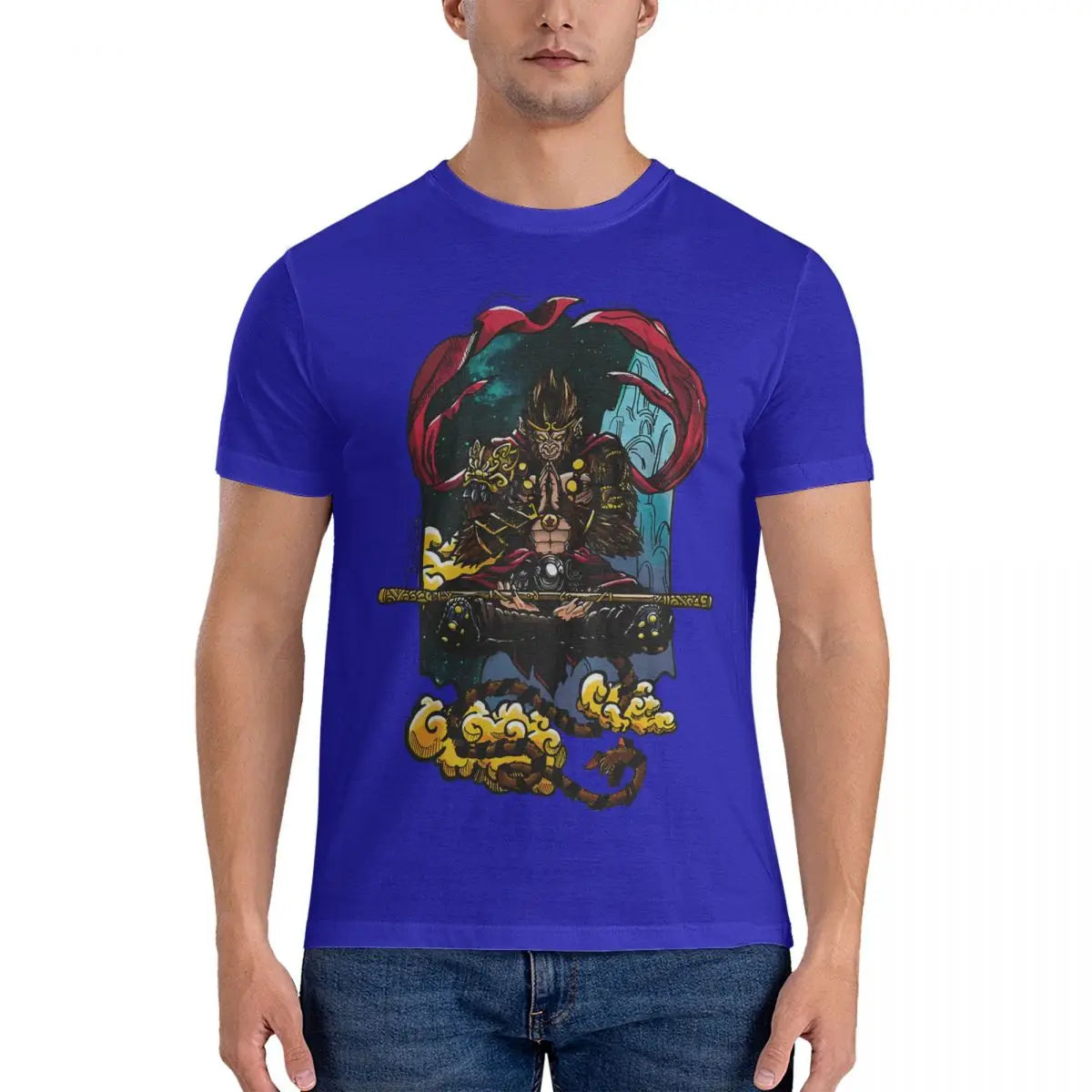 Black Myth: Wukong Blue T-Shirt – Power of the Monkey King