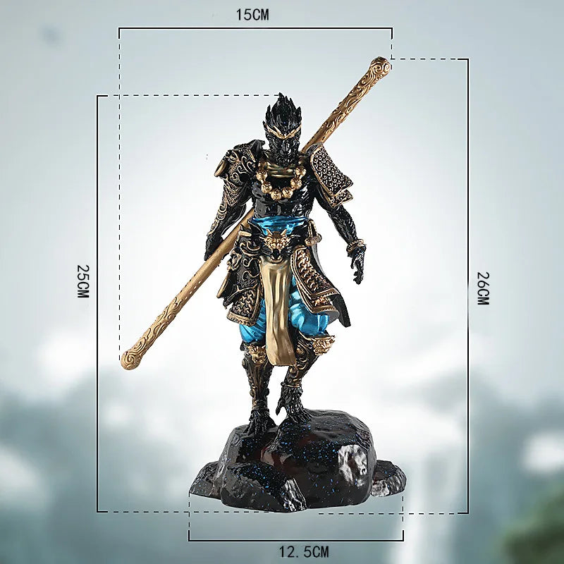Black Myth Wukong Monkey King Black & Blue Armor 26cm Statue