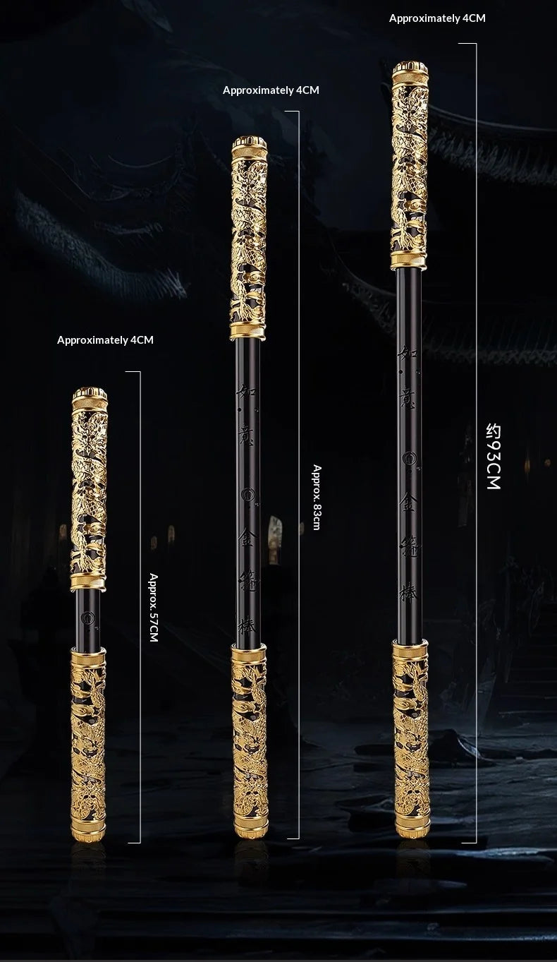 Black Myth Wukong Ruyi Jingu Bang Dark Gold Electronic Retractable Staff Replica