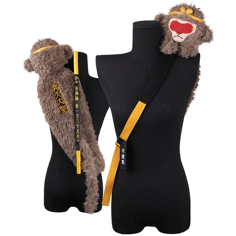 Black Myth Wukong Sun Wukong Brown Shoulder Plush Crossbody Bag